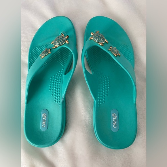 SUMMER Oka-B Sandals, size Large (9M), Turquoise - Picture 6 of 7
